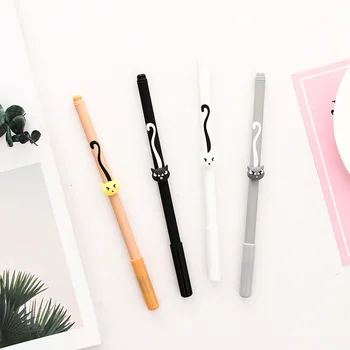 

4 Pcs / Set gel pen Cat caneta Kawai kalem Cartoon boligrafo cute stationery stylo school supplies lapices pens papelaria
