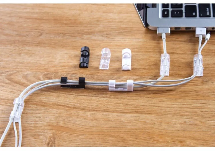 20 шт. белый кабель вязкости провода Организатор кабель капля клип аккуратный USB зарядное устройство шнур держатель домашний рабочий стол Встроенный зажим самоклеющиеся