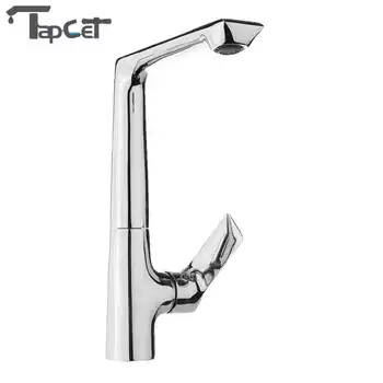 

TAPCET Kitchen Bathroom Sink Faucet Single Handle Hot/Cold Water Mixer Basin Faucets Ceramic Valve Deck Mount Copper Body Faucet