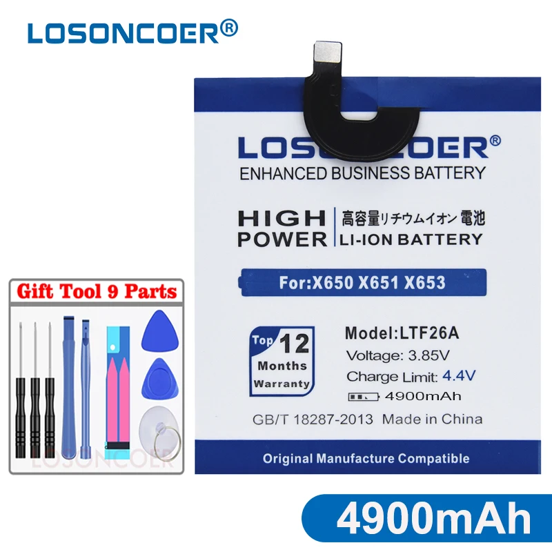 

LOSONCOER LTF26A 4900mAh High Quality Battery For LeTV LeEco Le Pro 3 LTF26A AI X650 5.5 inch X650 X651 X653 X656 X658 X659