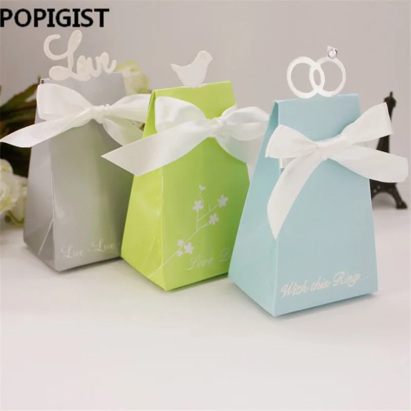 Tiffany Blue Diamond Ring Wedding Favor Boxes love Candy Box Casamento Favors Gifts Event &amp Party Supplies | Дом и сад
