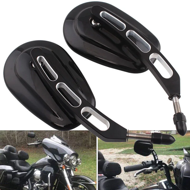 Мотоциклетные боковые зеркала заднего вида 8 мм для Harley Road King Touring XL 883 Sportster Fatboy Dyna