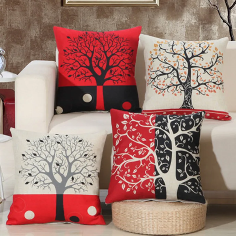 BZ275 Tree pastoral style Pillow Cushion Cover Pillowcase Sofa/Car Cushion /Pillow Home Textiles