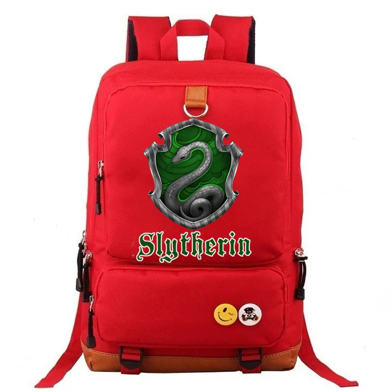 Школьный Рюкзак Hufflepuff Slytherin Gryffindor для мальчиков и девочек, женский рюкзак, школьные сумки для подростков, Холщовый мужской студенческий рюкзак - Цвет: 19