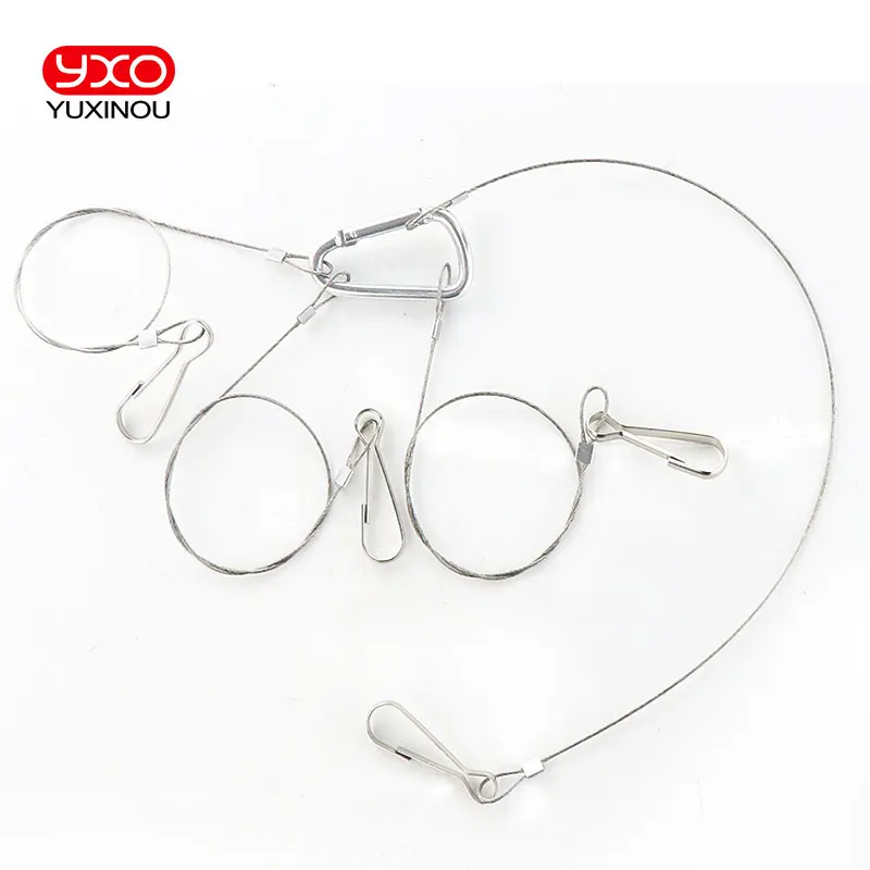 Light Suspension Kit Stainless Steel Hang Rope Hook Galvanized Steel Cable Hanging lights Grow light Fixtures 10/15kg 22/33lbs led grow light adjustable rope clip hanger