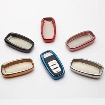 

TPU Car Key Cover with PU Leather Braid Woven Rope Key Ring Holder For Audi A4 A4L A5 A6 A7 A8 Q5 S5 S6 RS7 Car Accessories