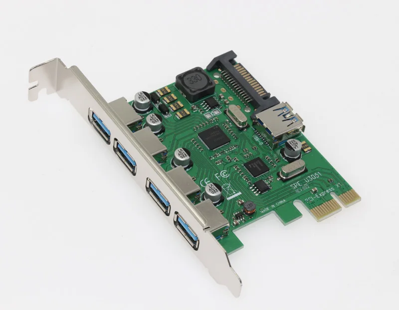 H1111Z добавить на карты 5 портов USB 3 0 PCI e Расширение PCIE адаптер E Express X1 контроллер