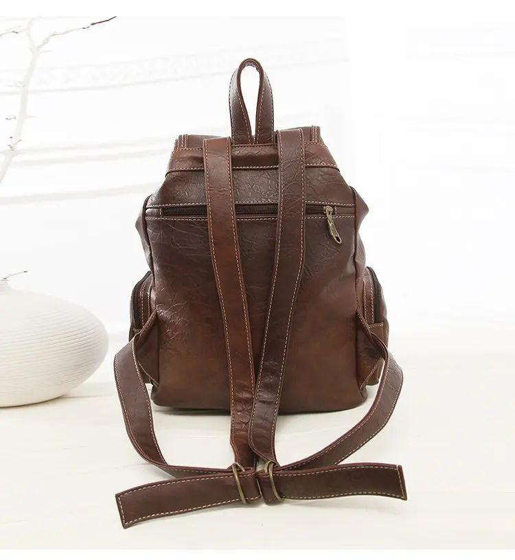 Feminino mochila feminina de couro mochila feminina