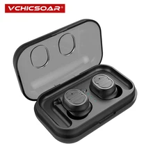 Vchicsoar TWS 5,0, Bluetooth гарнитура, беспроводные наушники, сенсорное управление, стерео, спортивные, ушные крючки, наушники с микрофоном для iPhone, xiaomi