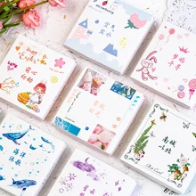 XINAHER 50sheets/Bag sea animals flower plant life paper sticker package DIY diary decoration sticker album scrapbooking