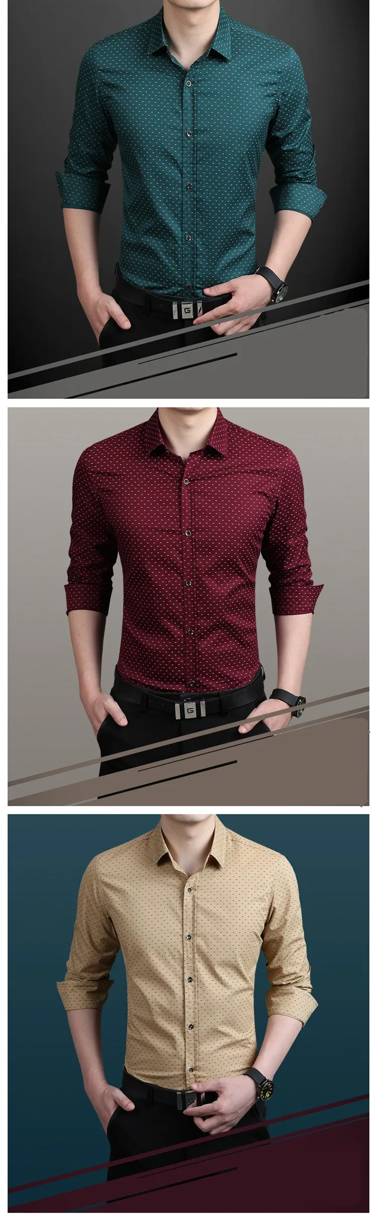 slim fit, camisas sociais masculinas, tamanho de 5 cores: M-5XL