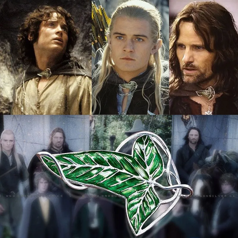 

Fashion Jewelry Gothic The Lord Elf Leaf Brooch Chain man pendant At least $15(can mix. order)