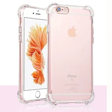 

anti knock Shockproof silicone case For Apple iPhone 5 5S SE 6 6S 6 6S 7 8 10 X Plus transparent air cushion back coque cover
