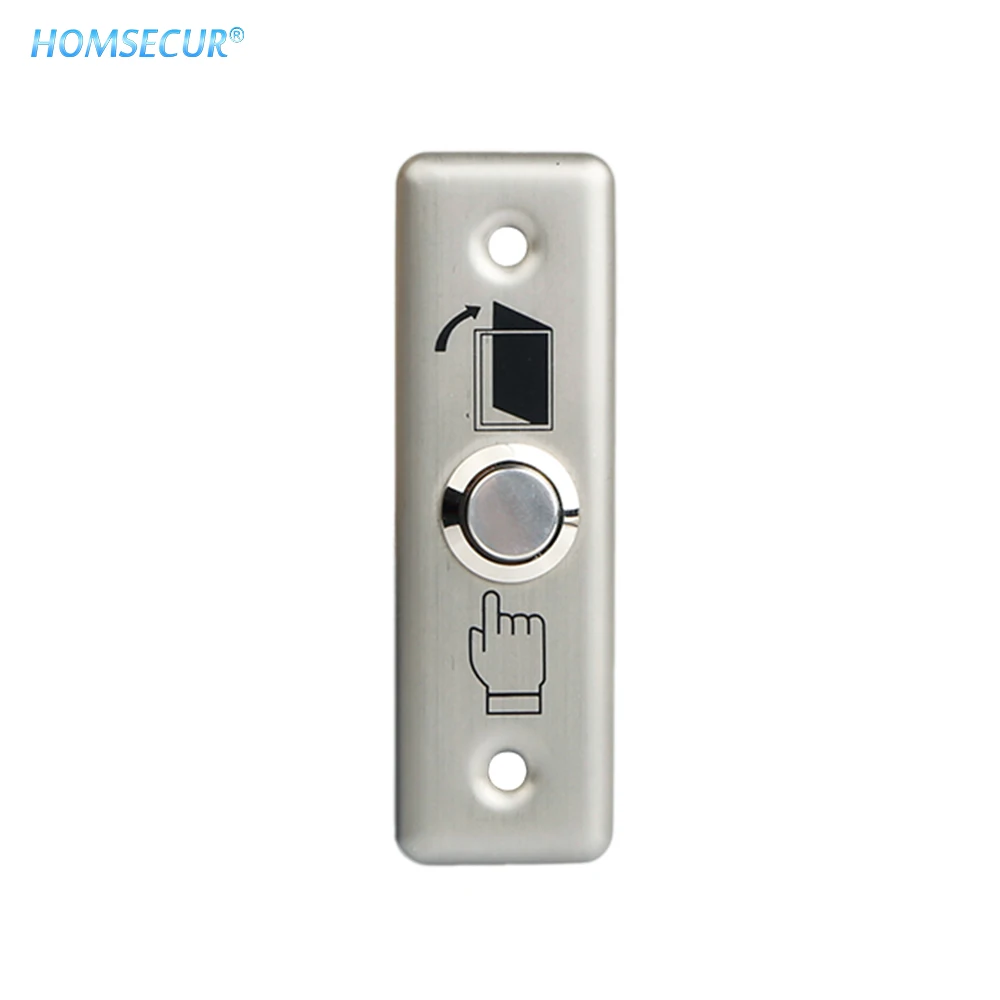 

HOMSECUR Metal Stainless Steel Exit Button Switch for 12V Door Access Control System Home Alarm