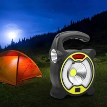 Светодиодный фонарь для кемпинга Lanterna Рабочая Лампа фонарь фонарик USB Перезаряжаемый Солнечный свет водонепроницаемый ручной светильник для палатки Охота Туризм