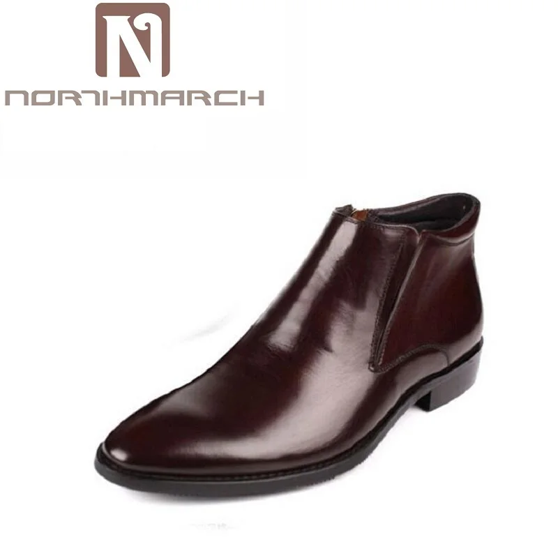 

NORTHMARCH Luxury Brand New Style Men Boots Casual Winter Leather Boots Men Martin Chelsea Boots Men Pointed Toe Autumn Shoes