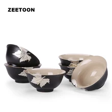 60 мл черный дзен бутик ручной работы инкрустированный оловянный кленовый лист грубая гончарная чайная чашка чайный набор кунг-фу чайная посуда чашка мастер чаша