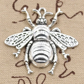 

3pcs Charms Bee Hornet 40x38mm Antique Making Pendant fit,Vintage Tibetan Bronze Silver color,DIY Handmade Jewelry