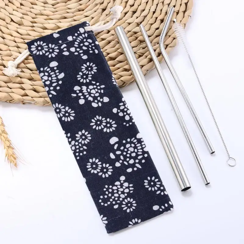 

HOT 5pcs Long Reusable Stainless Steel Drinking Straw Cleaner Brush Coffee Tee Tool Metal Large Straight Straw Drop shopping