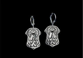 

Wholesale Unique Handmade Hiphop Style Neapolitan Mastiff Earrings Girl Gift Jewelry Drop Earrings--12pairs/Lot