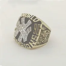 Comercio al por mayor 1996 Yankees de La Liga Mayor de Béisbol Anillo Campeonato del mundo de Réplica de Fans de Aleación de Zinc Personalizado Deportes