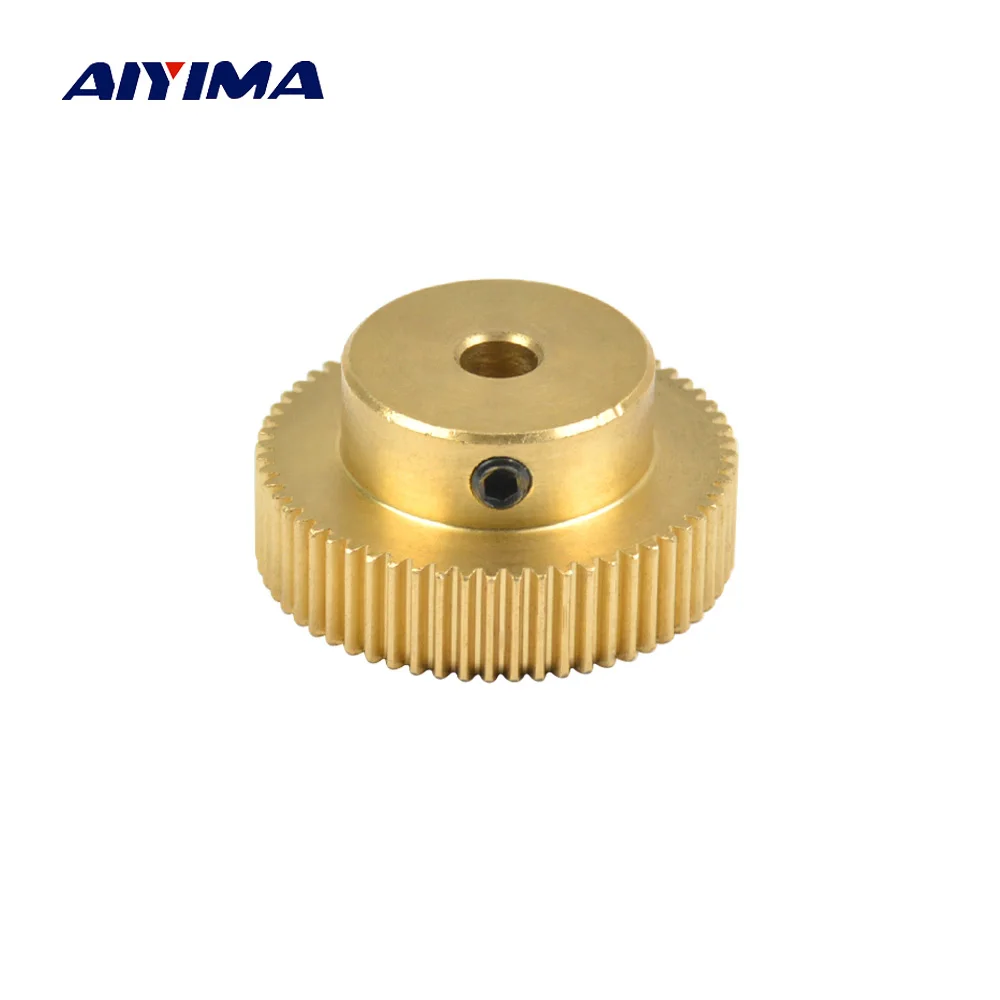 AIYIMA 0.5 Modulus 60 Teeth Copper Gear Hole 5mm 6mm 8mm Motor Gears