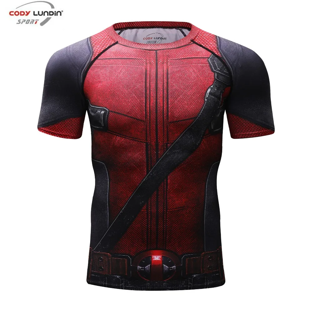 

3D Printed T shirts Men Fun Deadpool 2 Compression Shirt Comics Cosplay Costume Clothes 2018 Black Friday Summer Tops For Male