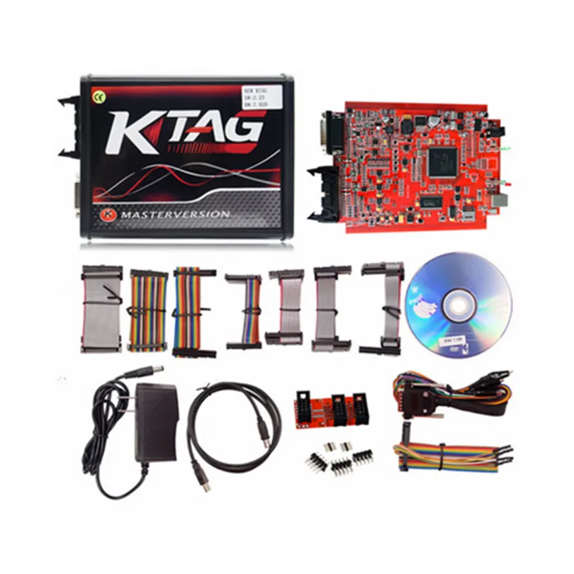 Лучший программатор ECU без маркера лимитированный красный PCB Ktag V7.020 + Kess V2 V5.017