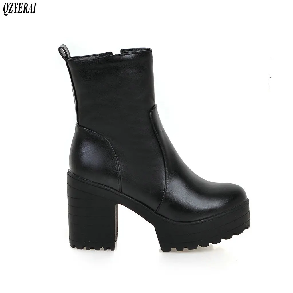 QZYERAI 2018 new fashionable women's short boots high heeled ankle