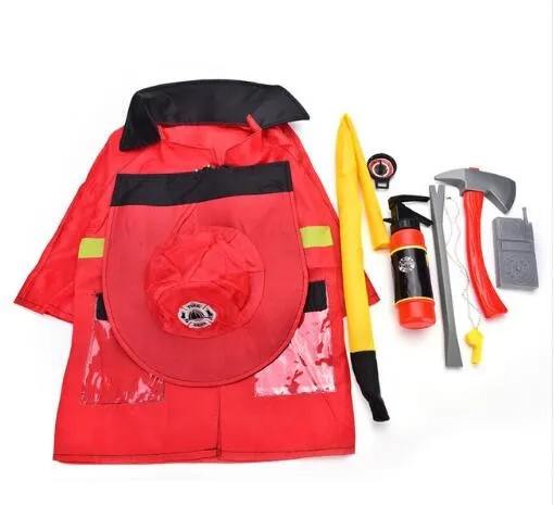 Personality 1Set Kid Child Halloween Christmas Cosplay Firefighter Fireman Costume Free Size