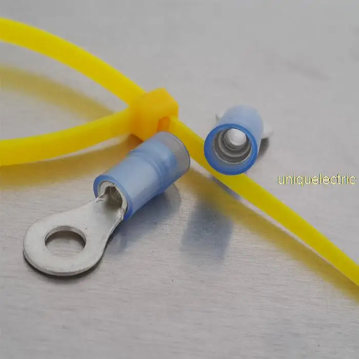 

100 X 14-16 AWG #10 BLUE DOUBLE CRIMP RING TERMINAL