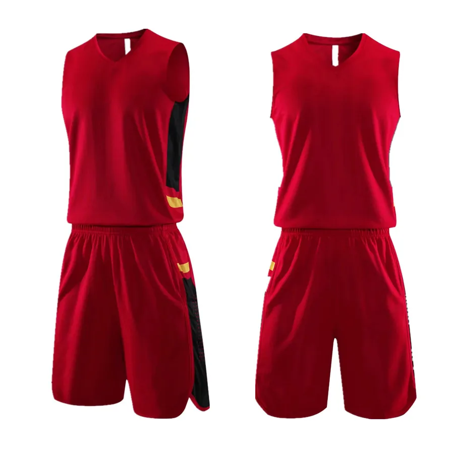 New Men Women Basketball Jersey Suits Blank Breathable