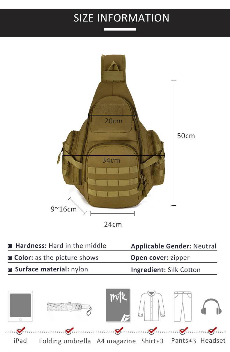 20-35L тактическая сумка-слинг, Водонепроницаемая спортивная сумка на плечо, тактические военные рюкзаки, рюкзаки для кемпинга, походов на открытом воздухе, Мужская нагрудная сумка