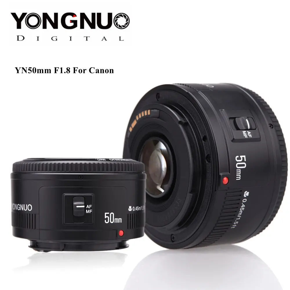 YONGNUO YN50mm f/1,8 AF объектив YN50 диафрагма Авто фокусировки линзы Большая диафрагма для Canon EOS 60D 70D 5D2 5D3 600d Canon DSLR камера