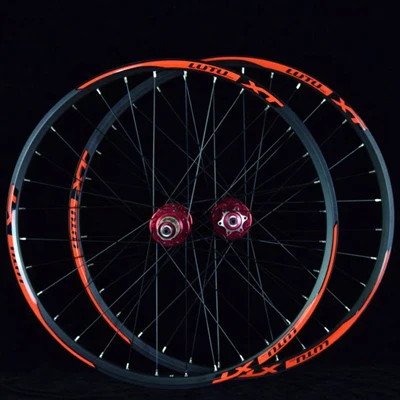 LUTU велосипедные колеса MTB горный велосипед передние 2 задние 4 герметичные подшипники дисковые колеса 26 27,5 29er обод колеса - Цвет: 27.5 red hub red