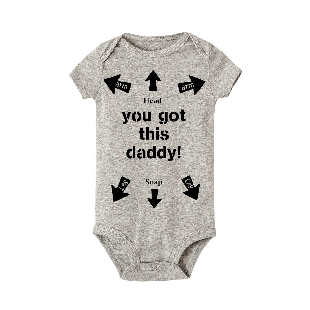 Боди для малышей с надписью You Got This Daddy летняя одежда новорожденных хлопковый