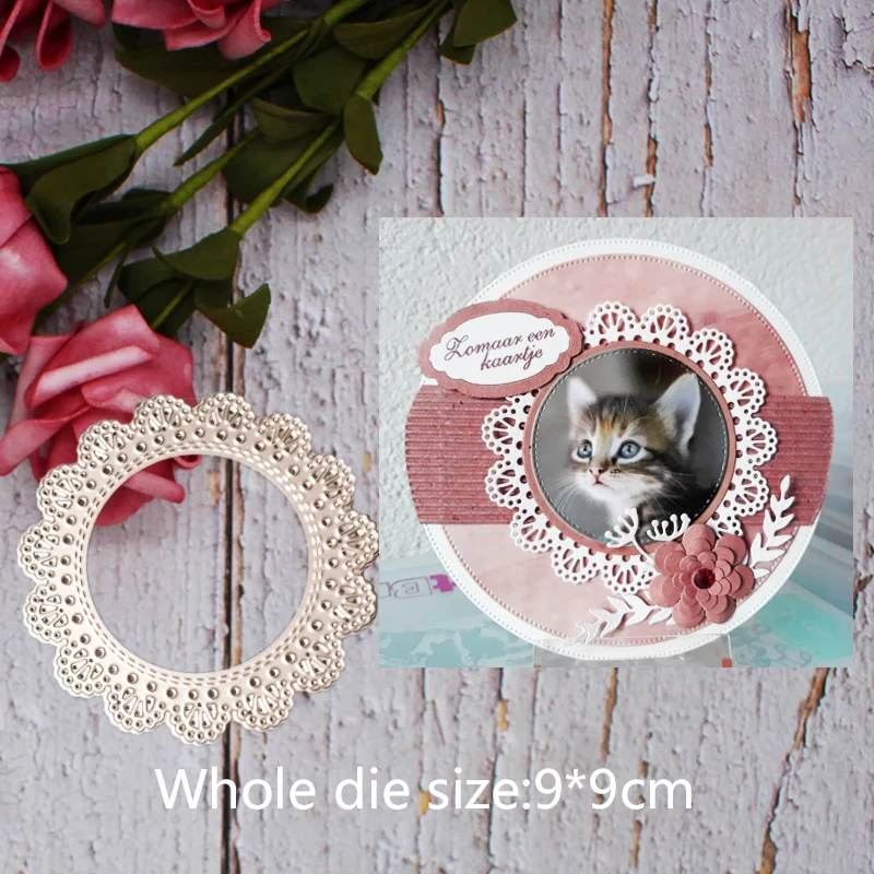 

Openwork flower carving Metal steel frames Cutting Dies DIY Scrap booking Photo Album Embossing paper Cards9*9cm