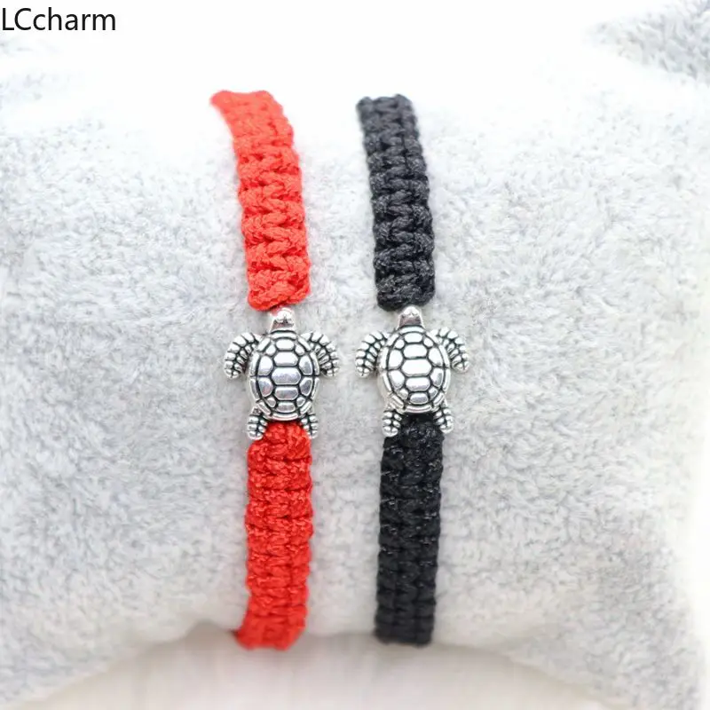 Sea Turtles Tortoise Beaded Bracelet Red Cord Adjustable Animal Bracelets Women Men Jewelry | Украшения и аксессуары