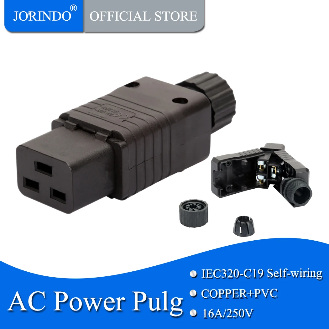 

IEC PDU UPS 16A 250VAC 320 C 19 plug, IEC C19 DIY plug, conector de alimentacao IEC conector IEC 320 C19 C19 Plugue femea Conect