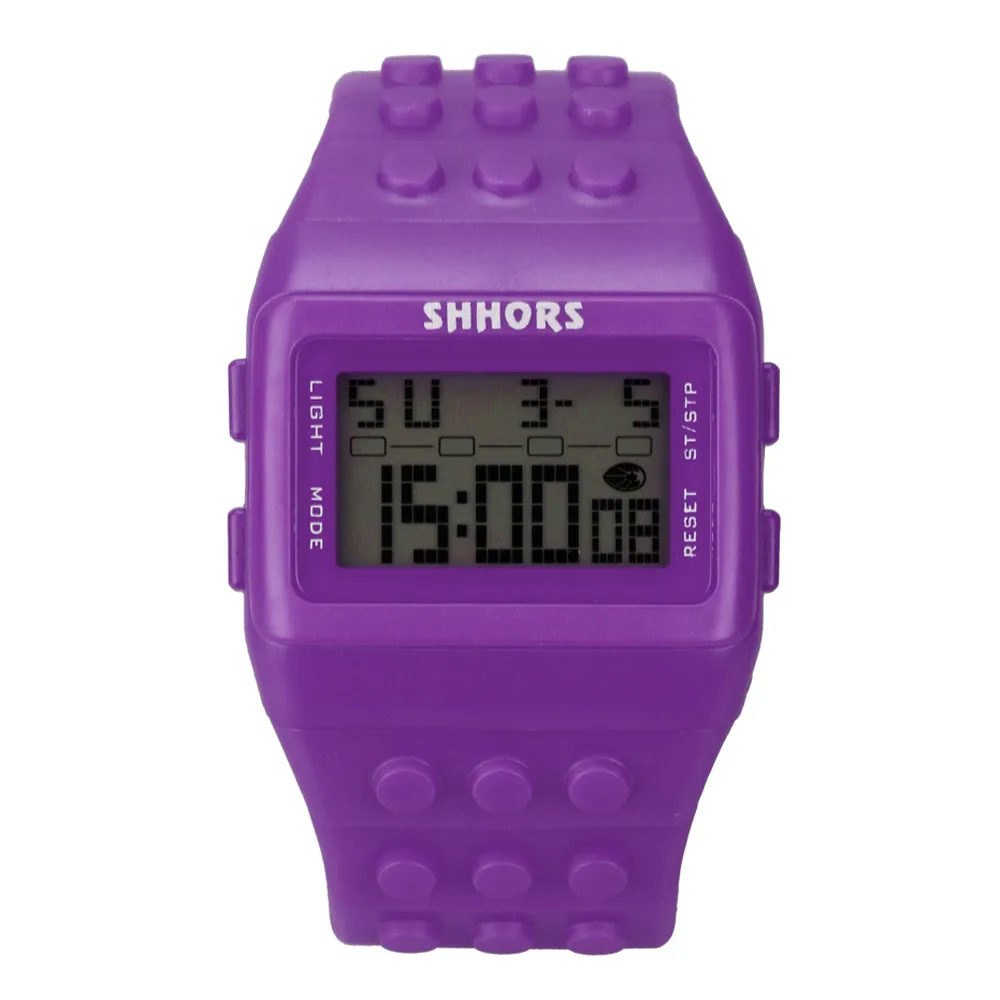 Женские часы унисекс красочные цифровые наручные часы спортивные женские часы bayan saat reloj hombre# p6 - Цвет: Purple