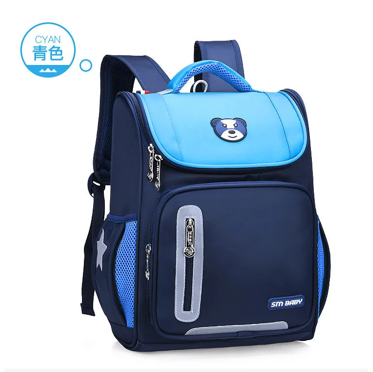 Детские школьные сумки, рюкзаки, Детские ортопедические рюкзаки, водонепроницаемые школьные сумки для мальчиков и девочек, сумки для начальной школы, сумка для детей - Цвет: large sky blue