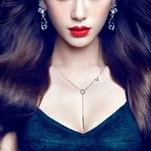 Punk Simple design Party Collar long tassel pendant Necklaces 2016, fashion “love” letter Stailess steel bijoux christmas gifts