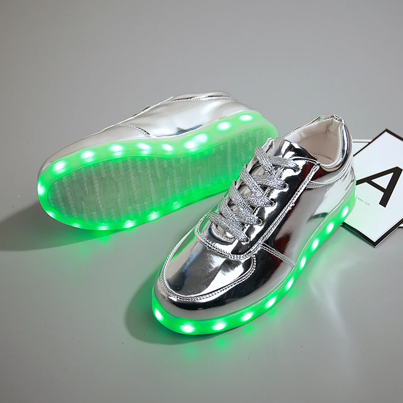 USB зарядка детская обувь светодиодный унисекс для мужчин и женщин Повседневная спортивная обувь для мальчиков и девочек кроссовки Мода для детей и взрослых