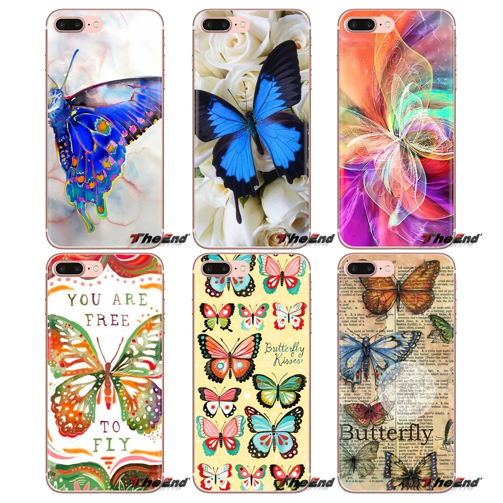 Wallpaper butterfly Butterflies Soft Shell Cover For Huawei G7 G8 P7 P8 P9 P10 P20 P30 Lite Mini Pro P Smart Plus 2017 2018 2019 |