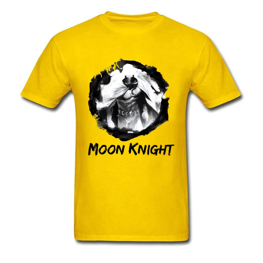 O-Neck Star War Moon Knight Portal 100% Cotton Mens Top T-shirts Summer Tops T Shirt Newest Clothing Shirt Short Sleeve Moon Knight Portal yellow