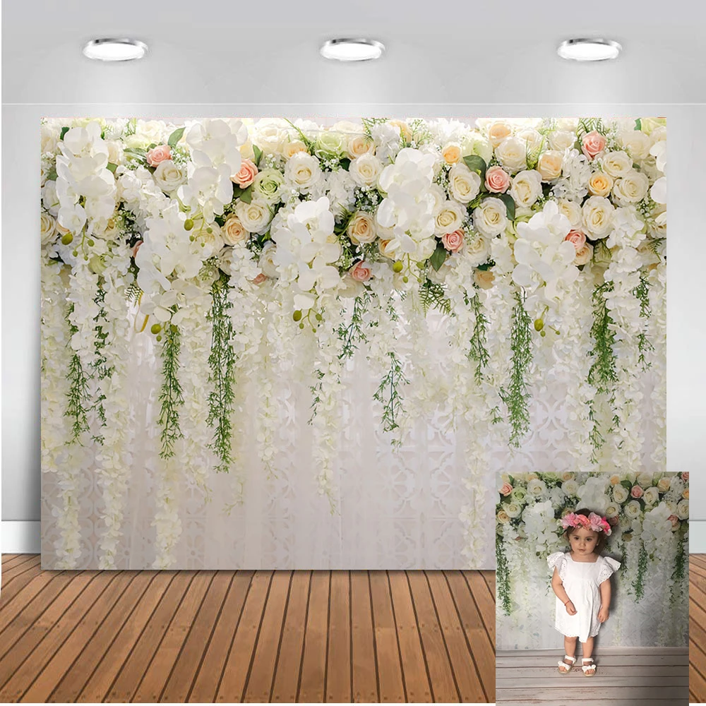 大きな結婚式の背景 花の壁の背景 緑の花 壁の背景 ボダの背景 914 背景 Aliexpress