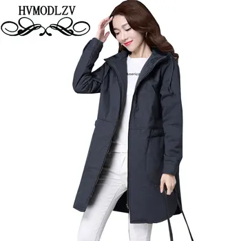 

Winter New Women Retro Long Cotton Jacket Coat 2017 Hooded Black Cotton Jacket Women Leisure Irregular Loose Cotton Coat ls240