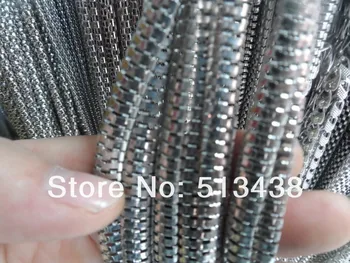

Free ship! 50 meters Fashion Stainless Steel 8mm snake bone chain.jewelry finding DIY men necklace bracelet in Bulk