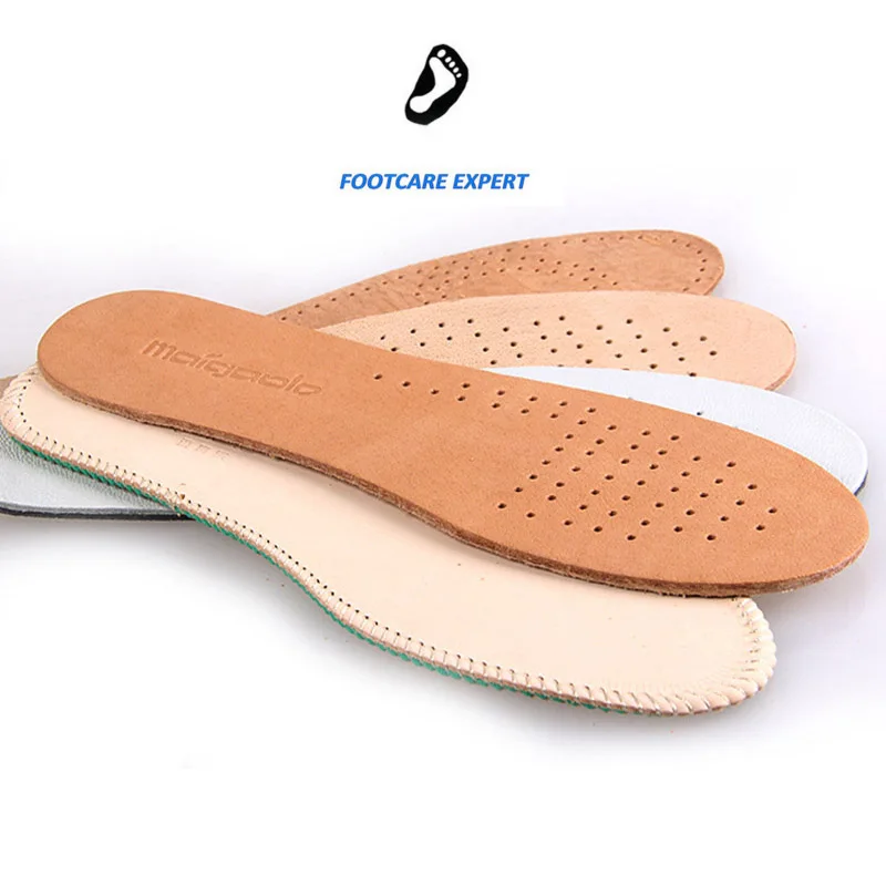 Pronation Cowskin Leather Orthotic Insole For Man And Lady Feet Beauty