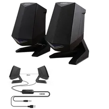 Портативный динамик, USB, двойной рог, проводные колонки, стерео громкоговоритель, музыкальный плеер для настольных ПК, ноутбуков, домашних кинотеатров, телефонов, MP3